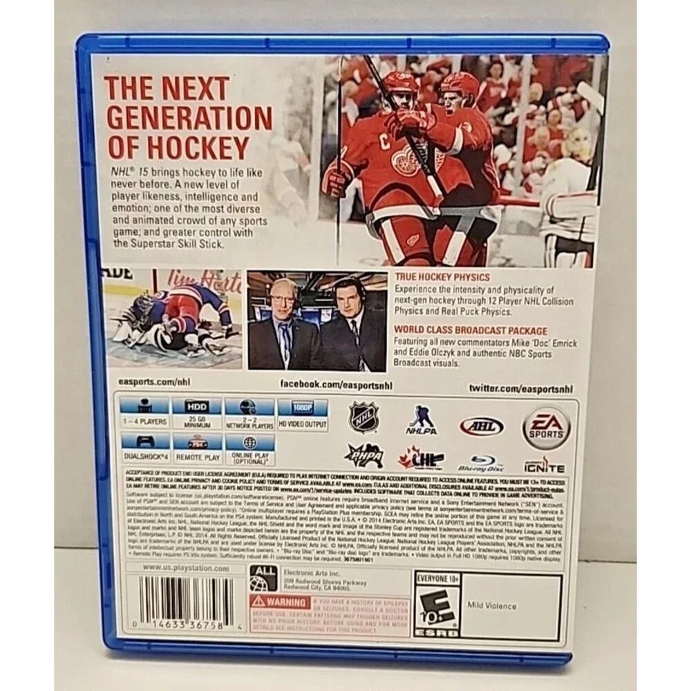 2014 NHL 15 Sony PS4 - Tested - Fast Shipping